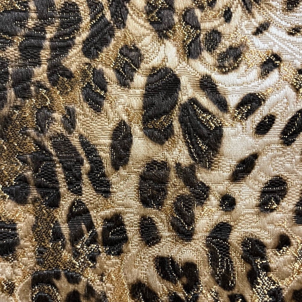 NWT Chico's Leopard Shimmer Long Button Up Jacket Coat Size 2 Large - Picture 2 of 5